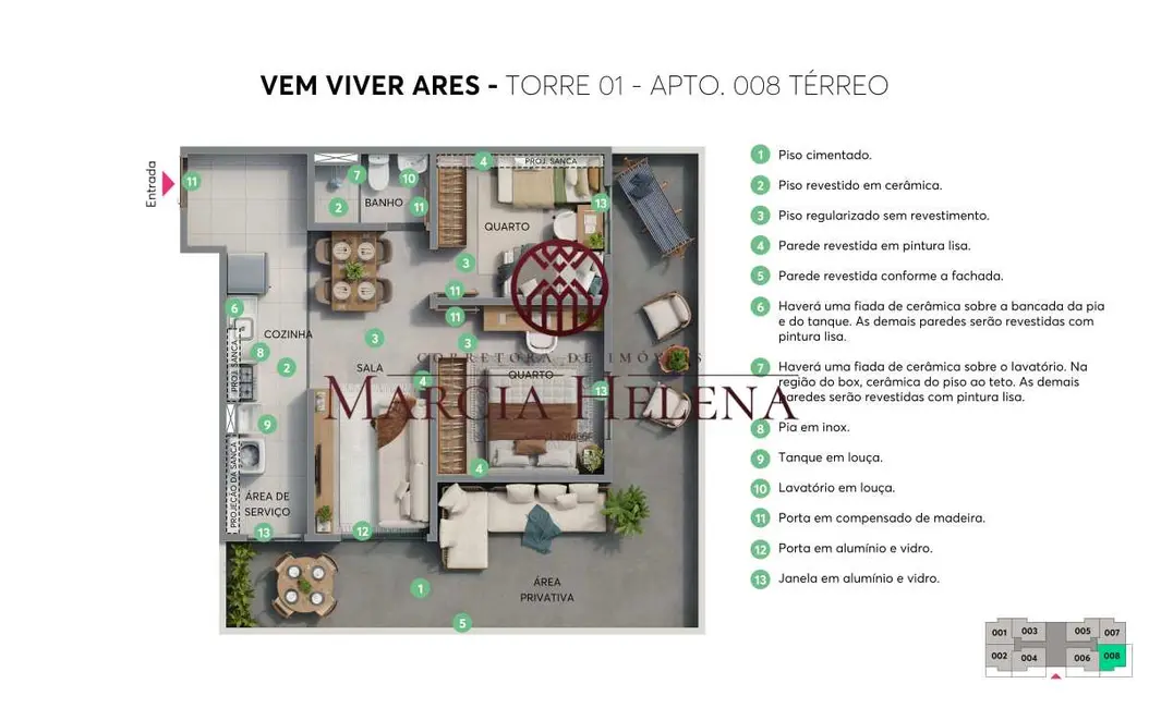 Foto 8 de Apartamento com 2 quartos à venda, 45m2 em Campo Grande, Campinas - SP