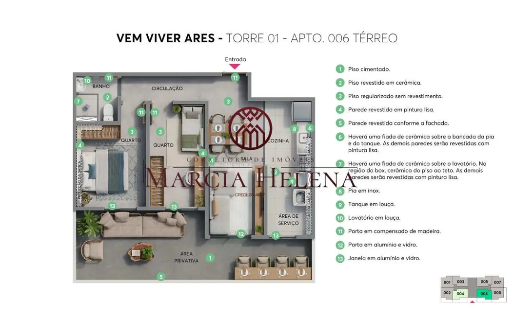 Foto 9 de Apartamento com 2 quartos à venda, 45m2 em Campo Grande, Campinas - SP