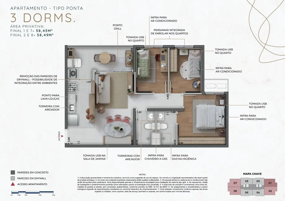 Apartamento com 3 quartos à venda, 58m2 em Barra Funda, São Paulo - SP - imagem 2 Foto 2 de Apartamento com 3 quartos à venda, 58m2 em Barra Funda, São Paulo - SP
