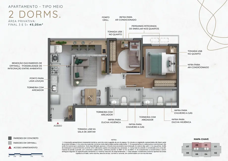 Apartamento com 2 quartos à venda, 45m2 em Barra Funda, São Paulo - SP - imagem 2 Foto 2 de Apartamento com 2 quartos à venda, 45m2 em Barra Funda, São Paulo - SP