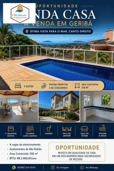 Casa de Condomínio com 4 quartos à venda, 190m2 em Armacao Dos Buzios - RJ - imagem 2 Foto 2 de Casa de Condomínio com 4 quartos à venda, 190m2 em Armacao Dos Buzios - RJ