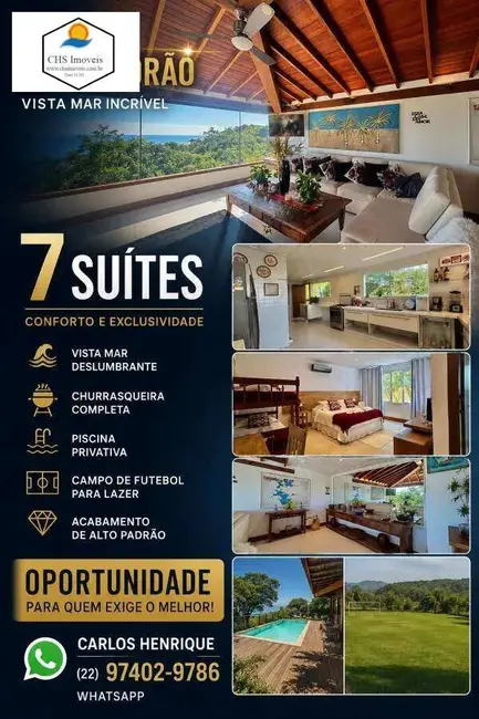 Casa com 7 quartos à venda, 1800m2 em Armacao Dos Buzios - RJ - imagem 1 Foto 1 de Casa com 7 quartos à venda, 1800m2 em Armacao Dos Buzios - RJ