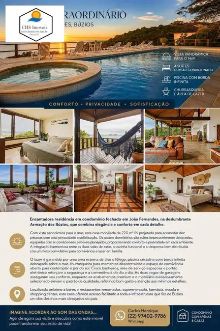 Foto 1 de Casa com 4 quartos à venda, 190m2 em Armacao Dos Buzios - RJ