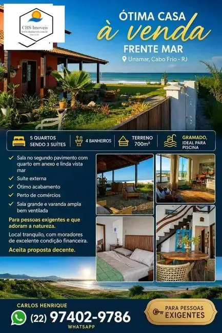 Foto 1 de Casa com 5 quartos à venda, 360m2 em Armacao Dos Buzios - RJ