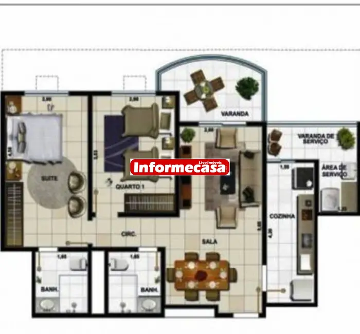 Foto 2 de Apartamento com 2 quartos à venda, 62m2 em Nova Iguacu - RJ