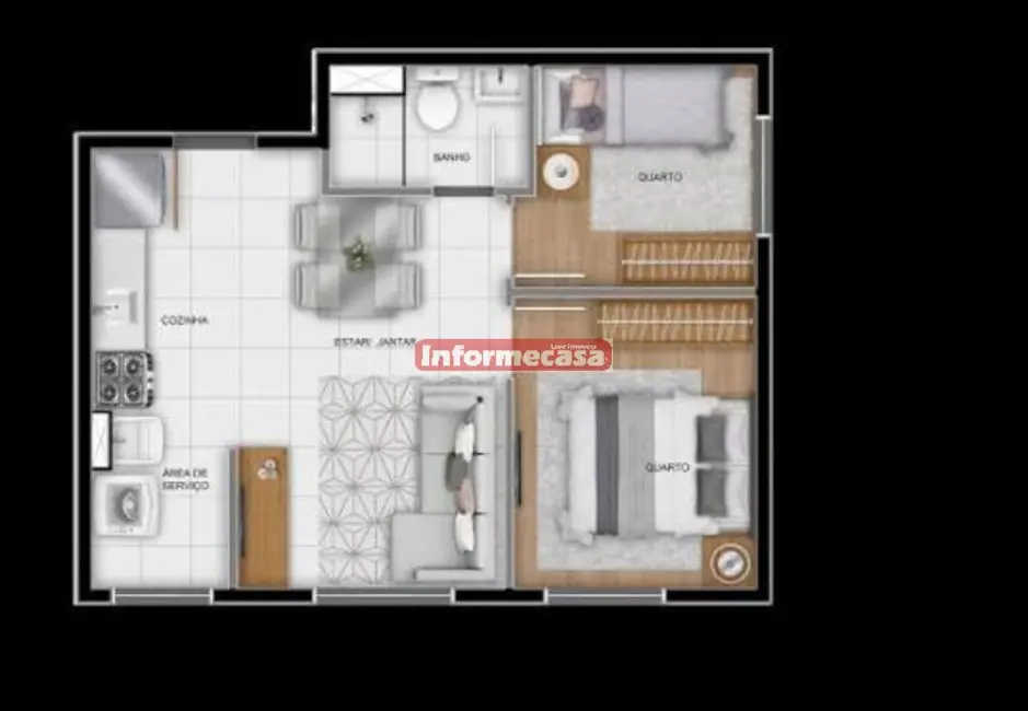 Foto 2 de Apartamento com 2 quartos à venda, 45m2 em Inhaúma, Rio De Janeiro - RJ