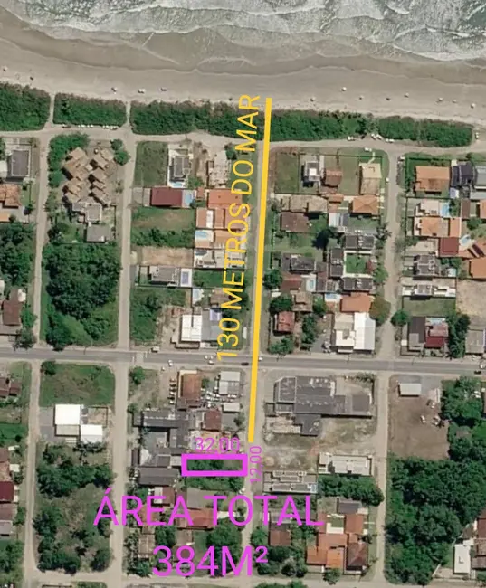 Foto 2 de Terreno / Lote à venda, 384m2 em Itapoa - SC