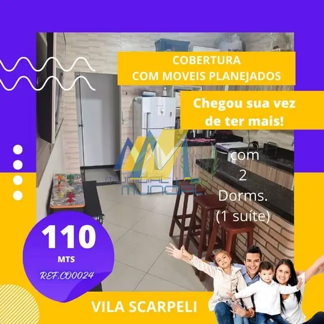Foto 1 de Apartamento com 2 quartos à venda, 110m2 em Vila Scarpelli, Santo Andre - SP