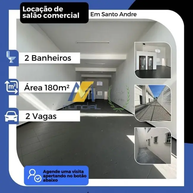 Foto 1 de Sala Comercial para alugar, 180m2 em Vila Luzita, Santo Andre - SP
