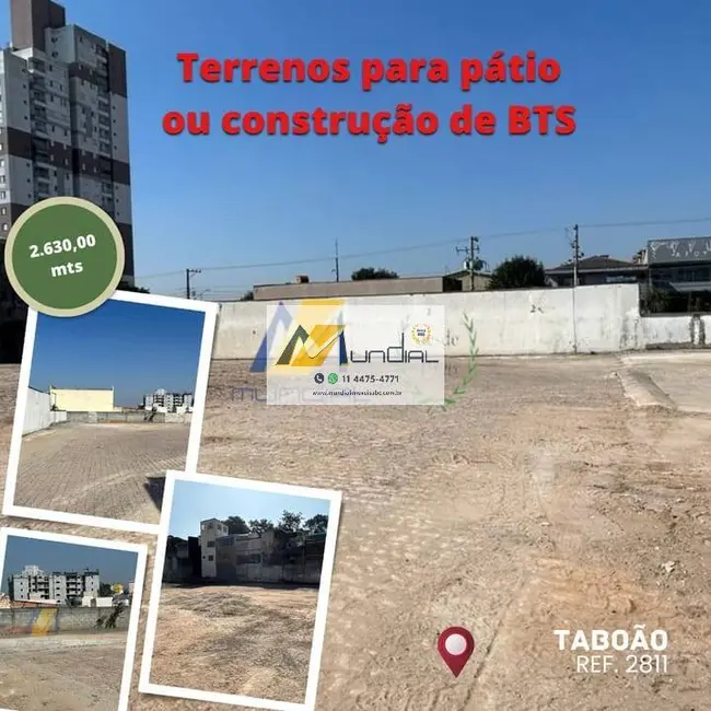 Foto 1 de Terreno / Lote para alugar, 2630m2 em Taboão, Sao Bernardo Do Campo - SP