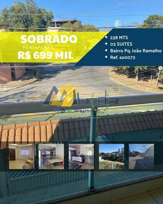Foto 1 de Casa com 3 quartos à venda, 238m2 em Parque João Ramalho, Santo Andre - SP