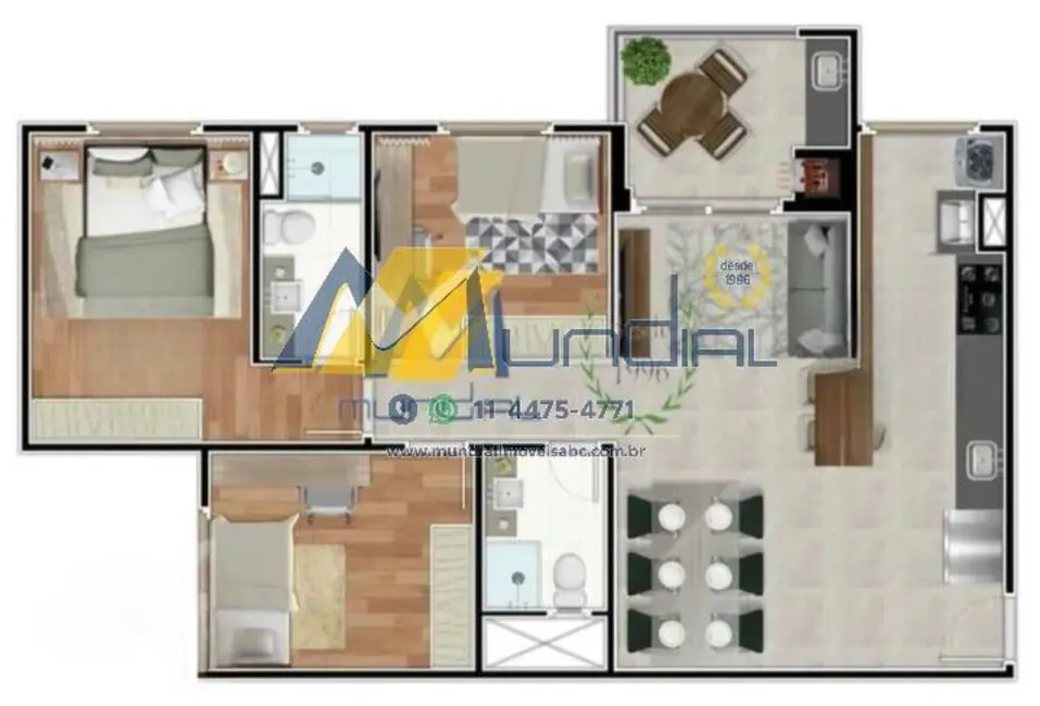Apartamento com 3 quartos à venda, 83m2 em Casa Branca, Santo Andre - SP - imagem 7 Foto 7 de Apartamento com 3 quartos à venda, 83m2 em Casa Branca, Santo Andre - SP