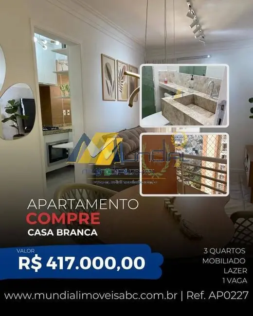 Apartamento com 3 quartos à venda, 54m2 em Casa Branca, Santo Andre - SP - imagem 1 Foto 1 de Apartamento com 3 quartos à venda, 54m2 em Casa Branca, Santo Andre - SP
