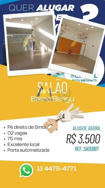 Sala Comercial para alugar, 75m2 em Bangú, Santo Andre - SP - imagem 1 Foto 1 de Sala Comercial para alugar, 75m2 em Bangú, Santo Andre - SP