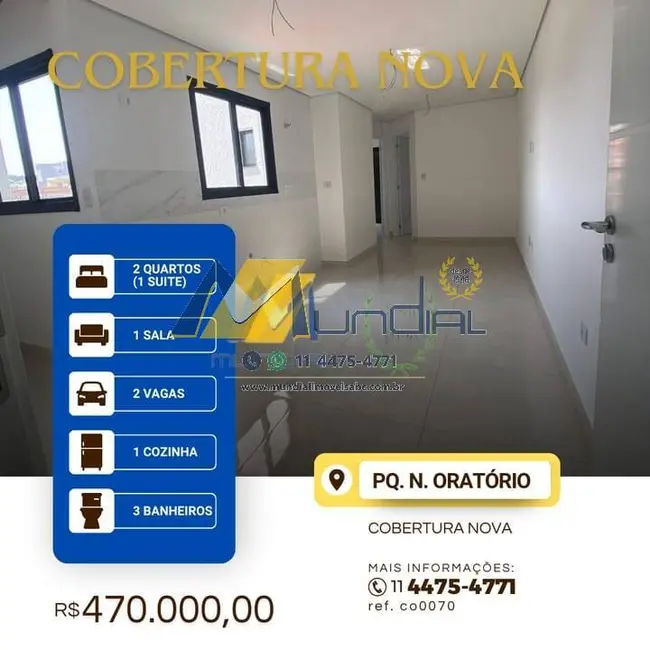 Foto 1 de Apartamento com 2 quartos à venda, 100m2 em Parque Oratório, Santo Andre - SP