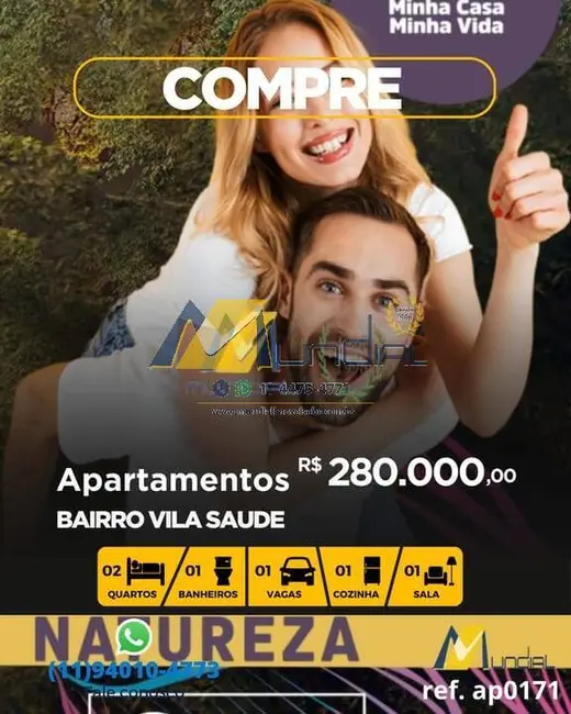 Foto 1 de Apartamento com 2 quartos à venda, 40m2 em Saúde, São Paulo - SP
