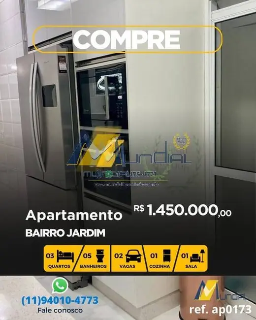 Foto 1 de Apartamento com 3 quartos à venda, 122m2 em Jardim, Santo Andre - SP