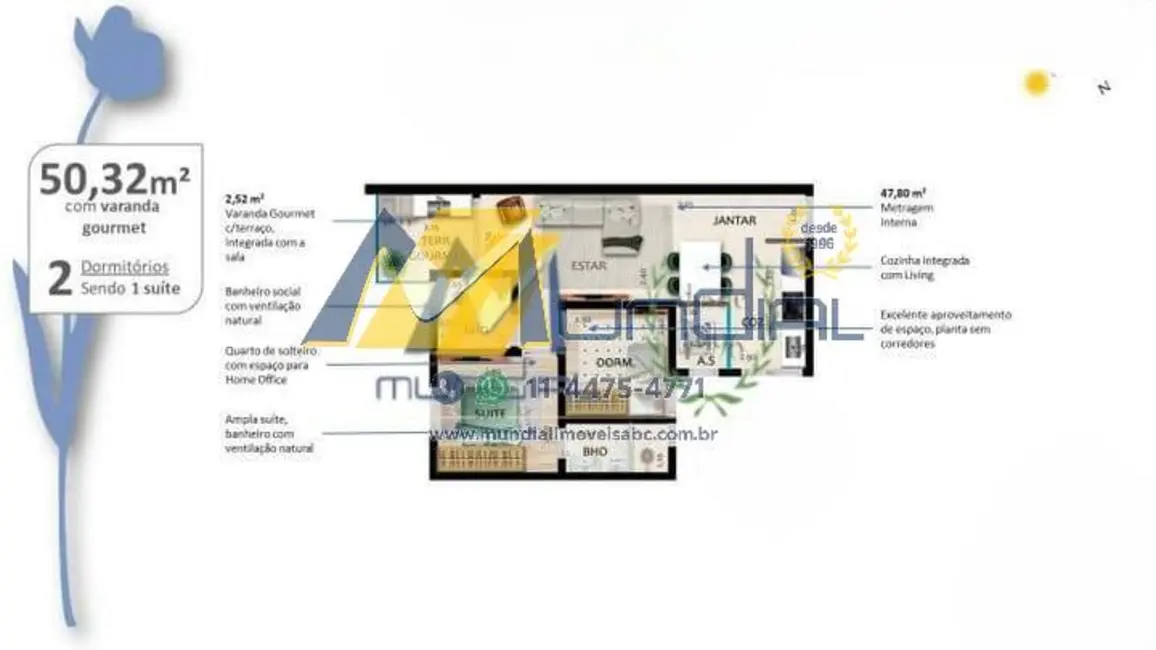 Apartamento com 2 quartos à venda, 50m2 em Vila Curuçá, Santo Andre - SP - imagem 5 Foto 5 de Apartamento com 2 quartos à venda, 50m2 em Vila Curuçá, Santo Andre - SP