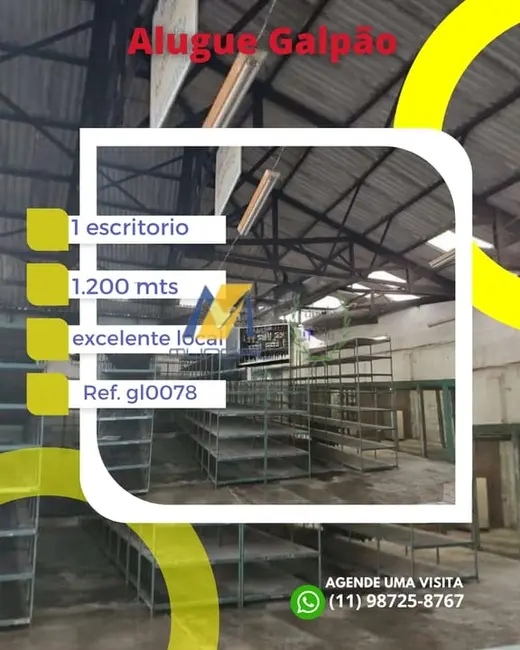 Sala Comercial para alugar, 1200m2 em Vila Homero Thon, Santo Andre - SP - imagem 1 Foto 1 de Sala Comercial para alugar, 1200m2 em Vila Homero Thon, Santo Andre - SP