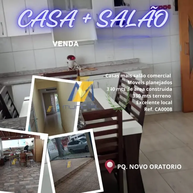 Sala Comercial com 4 quartos à venda, 340m2 em Parque Novo Oratório, Santo Andre - SP - imagem 1 Foto 1 de Sala Comercial com 4 quartos à venda, 340m2 em Parque Novo Oratório, Santo Andre - SP