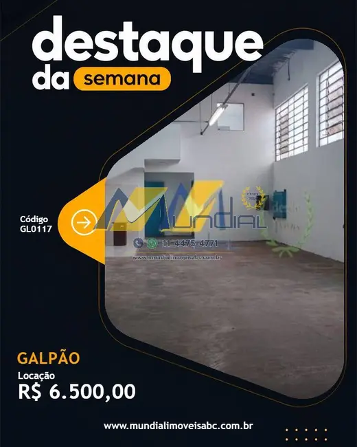 Armazém / Galpão para alugar, 237m2 em Serraria, Diadema - SP - imagem 1 Foto 1 de Armazém / Galpão para alugar, 237m2 em Serraria, Diadema - SP