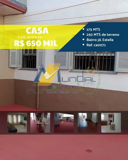 Casa com 3 quartos à venda, 175m2 em Jardim Stella, Santo Andre - SP - imagem 1 Foto 1 de Casa com 3 quartos à venda, 175m2 em Jardim Stella, Santo Andre - SP
