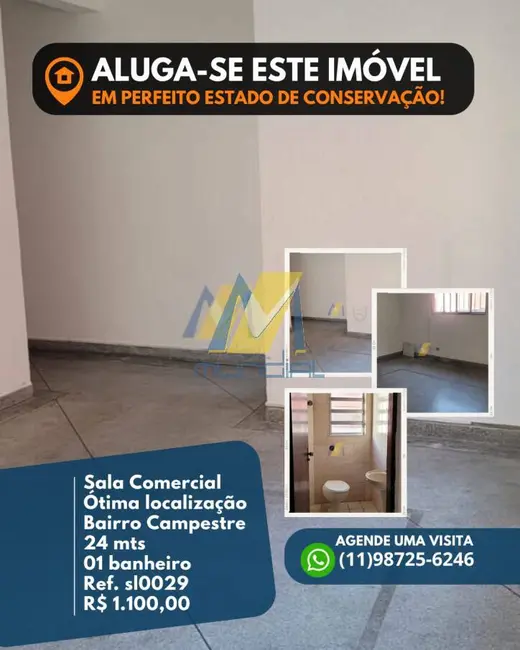 Foto 1 de Sala Comercial para alugar, 24m2 em Santa Maria, Sao Caetano Do Sul - SP