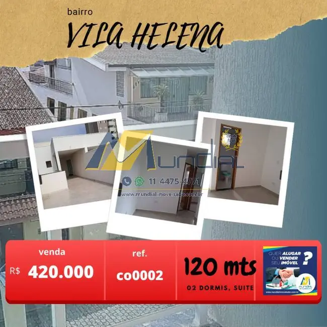 Foto 1 de Apartamento com 2 quartos à venda, 101m2 em Vila Helena, Santo Andre - SP