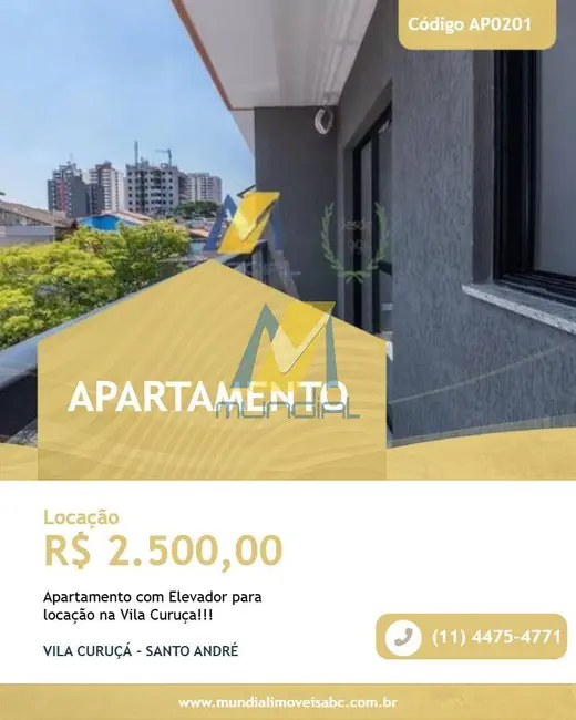 Foto 1 de Apartamento com 2 quartos para alugar, 51m2 em Vila Curuçá, Santo Andre - SP
