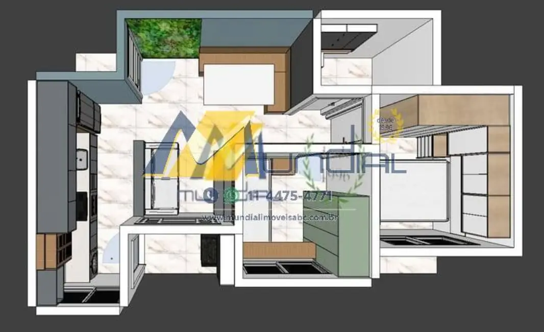 Apartamento com 2 quartos à venda, 41m2 em Vila Humaitá, Santo Andre - SP - imagem 7 Foto 7 de Apartamento com 2 quartos à venda, 41m2 em Vila Humaitá, Santo Andre - SP