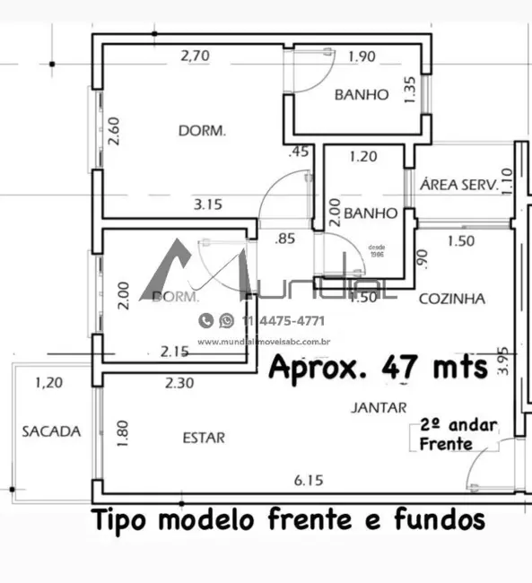 Apartamento com 2 quartos à venda, 46m2 em Vila Sacadura Cabral, Santo Andre - SP - imagem 9 Foto 9 de Apartamento com 2 quartos à venda, 46m2 em Vila Sacadura Cabral, Santo Andre - SP