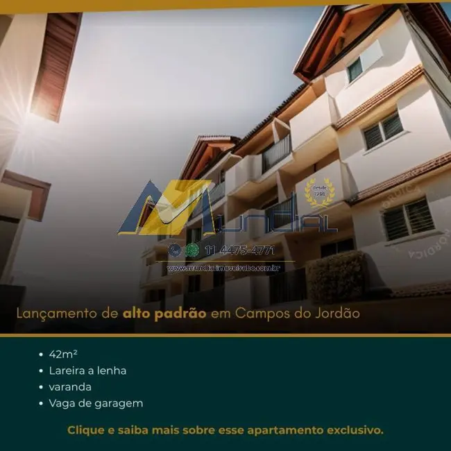 Foto 3 de Apartamento com 1 quarto à venda, 42m2 em Campos Do Jordao - SP