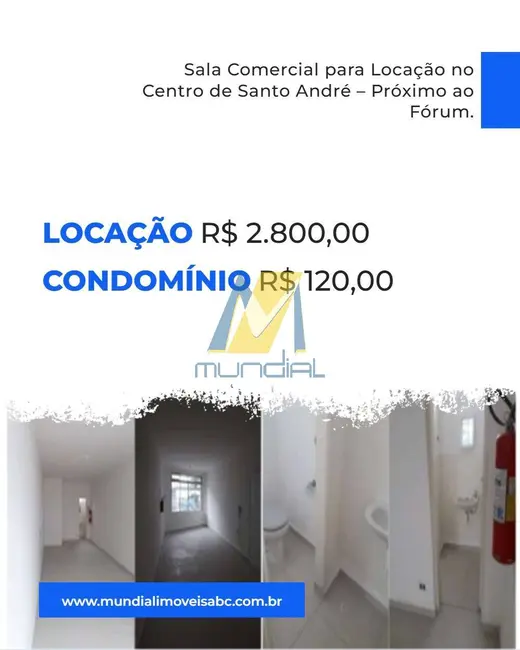 Foto 1 de Sala Comercial para alugar, 56m2 em Centro, Santo Andre - SP
