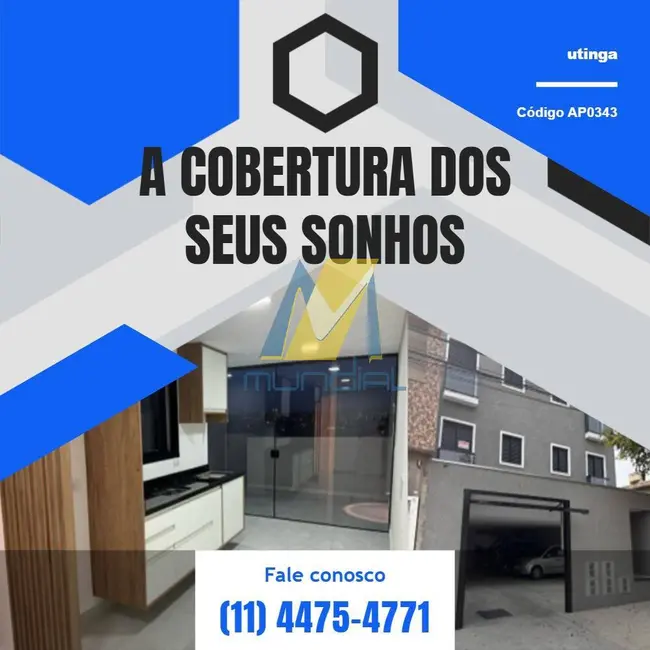Foto 1 de Cobertura com 2 quartos à venda, 100m2 em Utinga, Santo Andre - SP