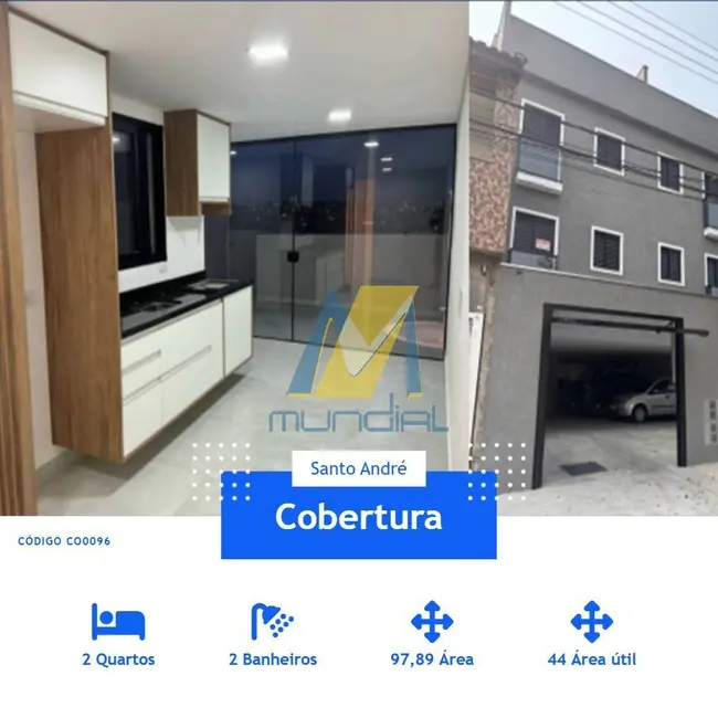 Cobertura com 2 quartos à venda, 44m2 em Utinga, Santo Andre - SP - imagem 1 Foto 1 de Cobertura com 2 quartos à venda, 44m2 em Utinga, Santo Andre - SP