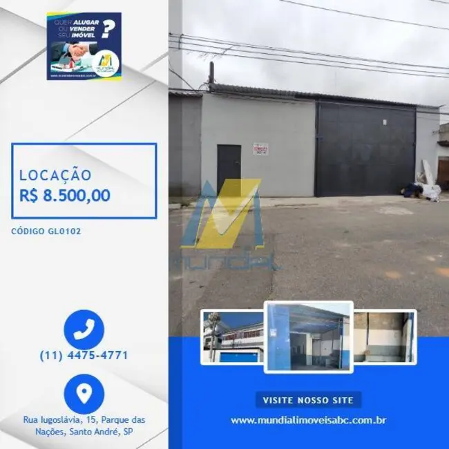 Foto 1 de Armazém / Galpão para alugar, 400m2 em Serraria, Diadema - SP