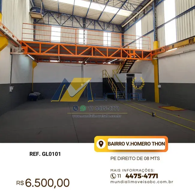 Foto 9 de Armazém / Galpão para alugar, 240m2 em Vila Homero Thon, Santo Andre - SP