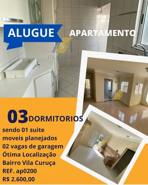 Foto 1 de Apartamento com 3 quartos à venda e para alugar, 83m2 em Vila Curuçá, Santo Andre - SP