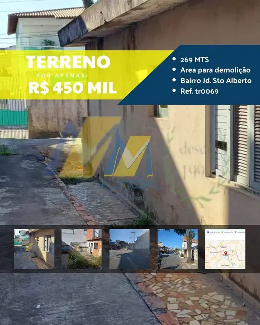 Terreno / Lote à venda, 269m2 em Jardim Santo Alberto, Santo Andre - SP - imagem 2 Foto 2 de Terreno / Lote à venda, 269m2 em Jardim Santo Alberto, Santo Andre - SP