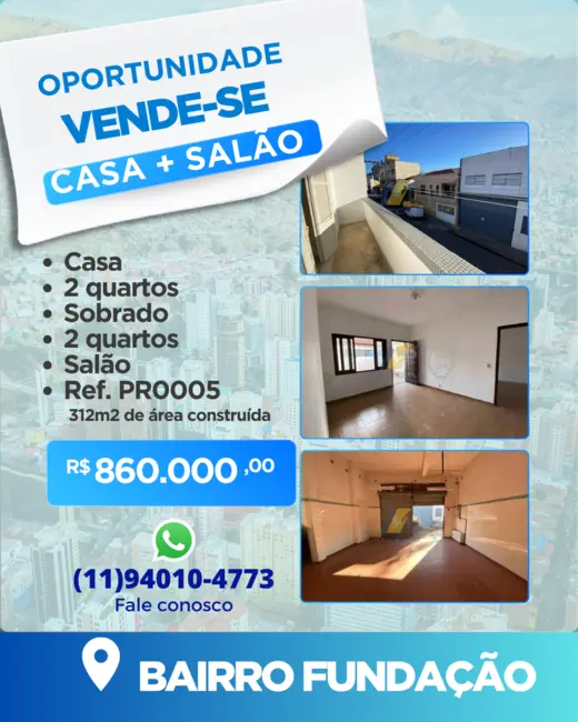 Foto 1 de Sala Comercial com 2 quartos para alugar, 312m2 em Fundação, Sao Caetano Do Sul - SP