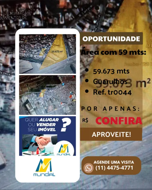 Foto 1 de Terreno / Lote para alugar, 59673m2 em Aeroporto, Guarulhos - SP