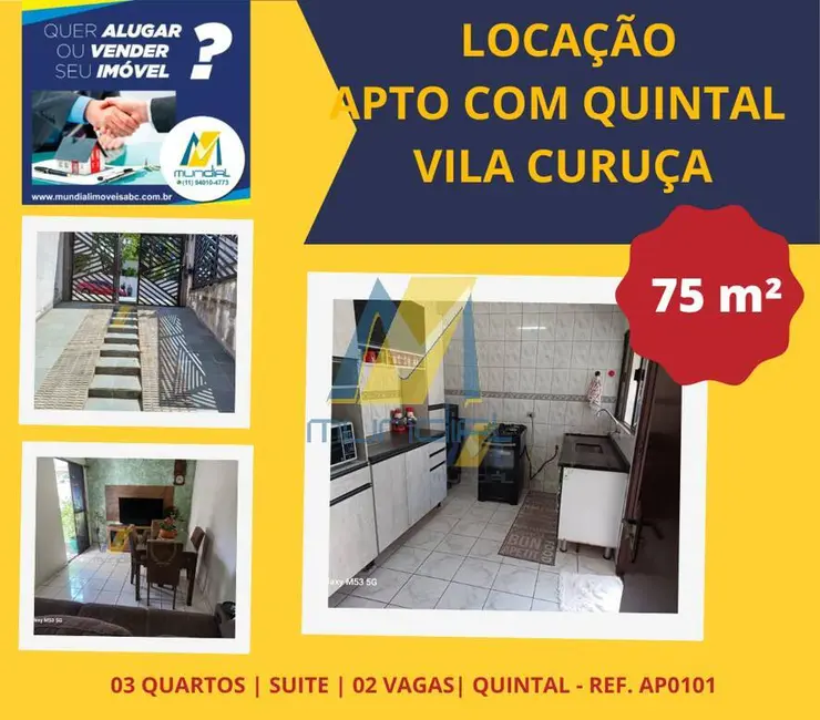 Apartamento com 3 quartos à venda em Vila Curuçá, Santo Andre - SP - imagem 1 Foto 1 de Apartamento com 3 quartos à venda em Vila Curuçá, Santo Andre - SP