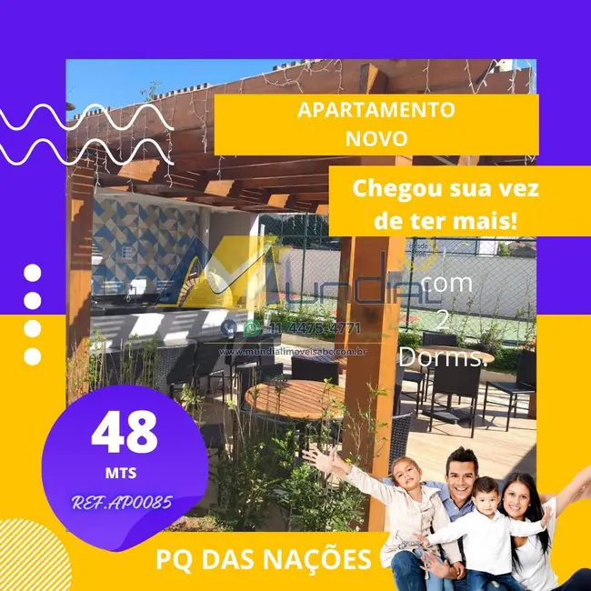 Foto 1 de Apartamento com 2 quartos à venda e para alugar, 48m2 em Parque das Nações, Santo Andre - SP