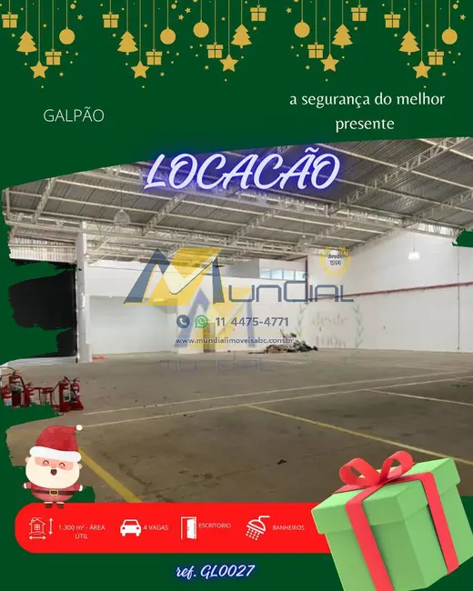 Foto 1 de Armazém / Galpão para alugar, 1300m2 em Vila Príncipe de Gales, Santo Andre - SP
