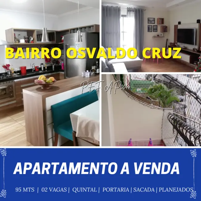 Foto 1 de Apartamento com 2 quartos para alugar, 95m2 em Osvaldo Cruz, Sao Caetano Do Sul - SP
