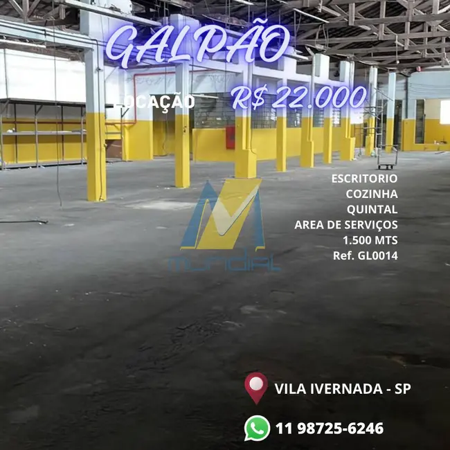 Armazém / Galpão à venda, 1500m2 em Vila Invernada, São Paulo - SP - imagem 1 Foto 1 de Armazém / Galpão à venda, 1500m2 em Vila Invernada, São Paulo - SP
