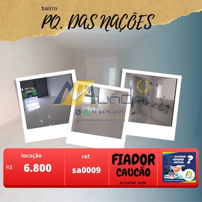 Sala Comercial para alugar, 180m2 em Parque das Nações, Santo Andre - SP - imagem 1 Foto 1 de Sala Comercial para alugar, 180m2 em Parque das Nações, Santo Andre - SP