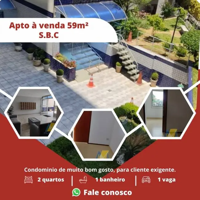Foto 3 de Apartamento com 2 quartos para alugar, 59m2 em Taboão, Sao Bernardo Do Campo - SP