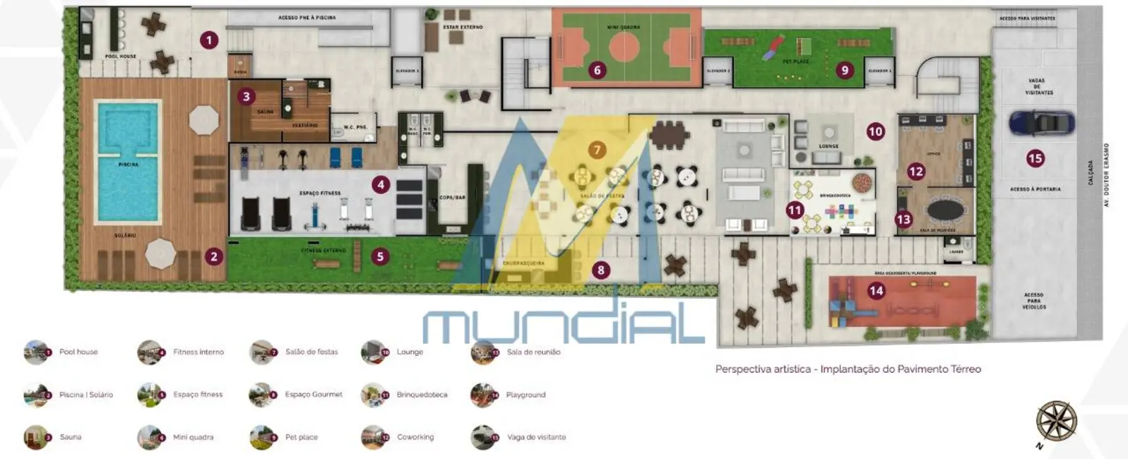 Foto 2 de Apartamento com 3 quartos à venda, 65m2 em Vila Assunção, Santo Andre - SP
