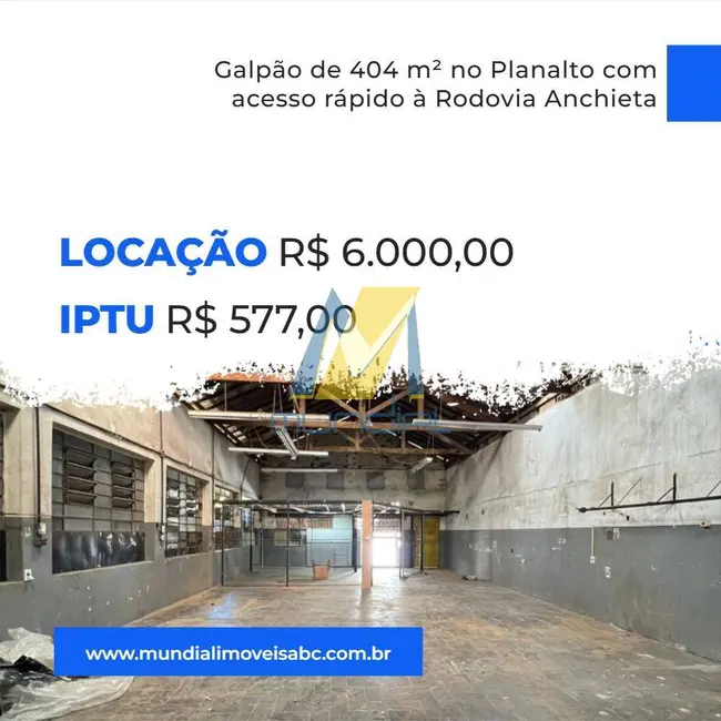 Foto 2 de Armazém / Galpão para alugar em Planalto, Sao Bernardo Do Campo - SP